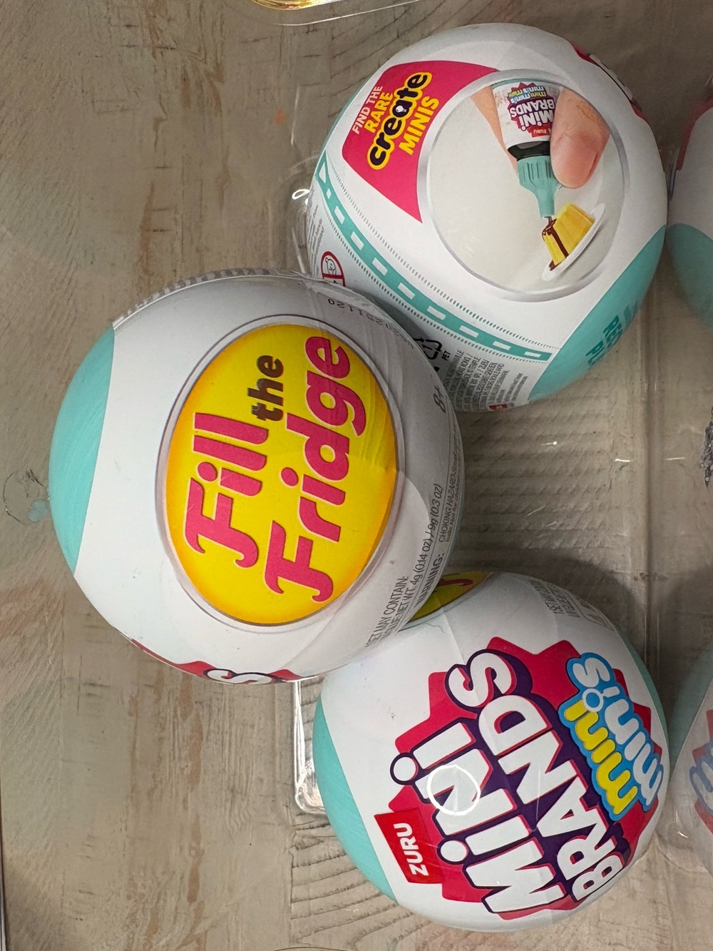 ZURU Mini Brands Mini Minis Create Minis Fill the Fridge 3 Pack NWT
